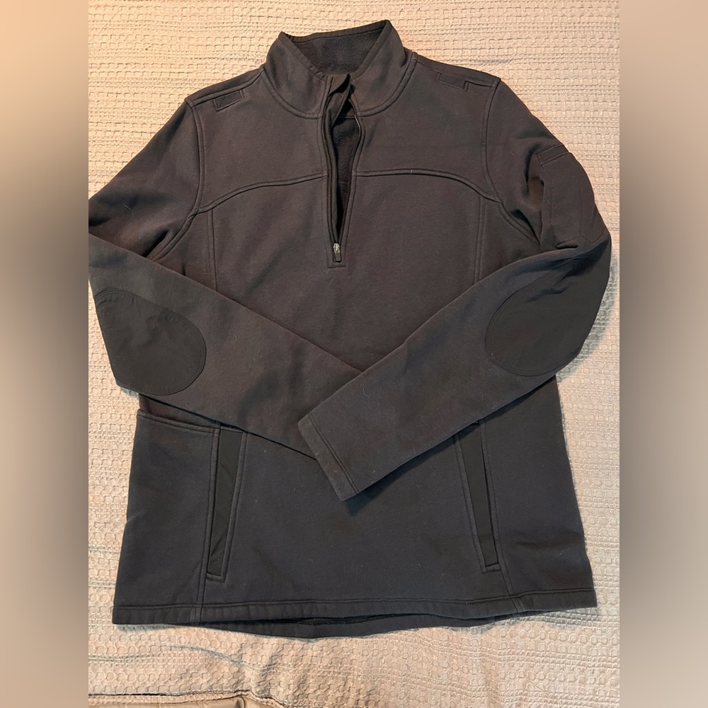 UA Women’s Navy Quarter Zip Tactical Pullover With Elbow Patches #1A